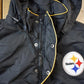 Vintage Y2k NFL Pittsburg Steelers Embroidered Removable Hooded Jacket from propervintagecanada