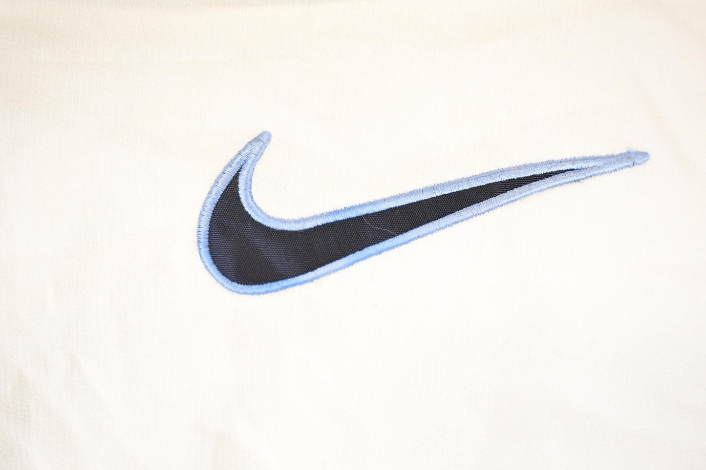 Vintage Y2K Nike Big Middle Embroidered Swoosh Hoodie Sweatshirt Men's L from propervintagecanada