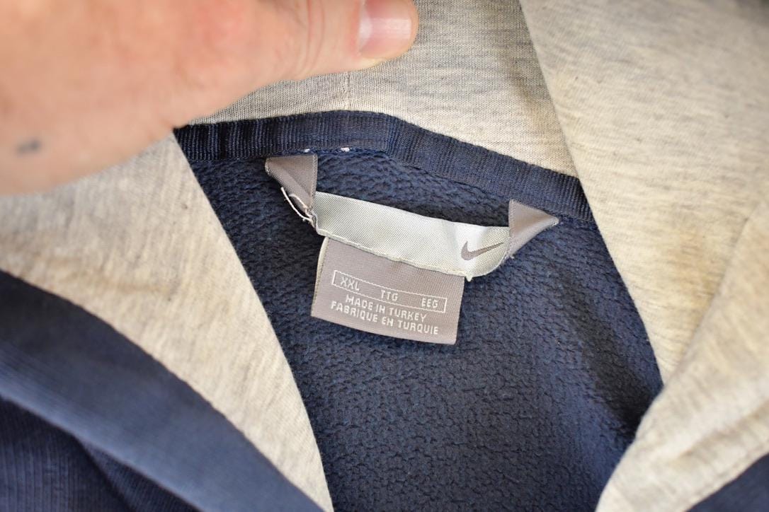 Vintage Y2K Nike Embroidered Large Swoosh Hoodie Sweatshirt Men's XXL from propervintagecanada