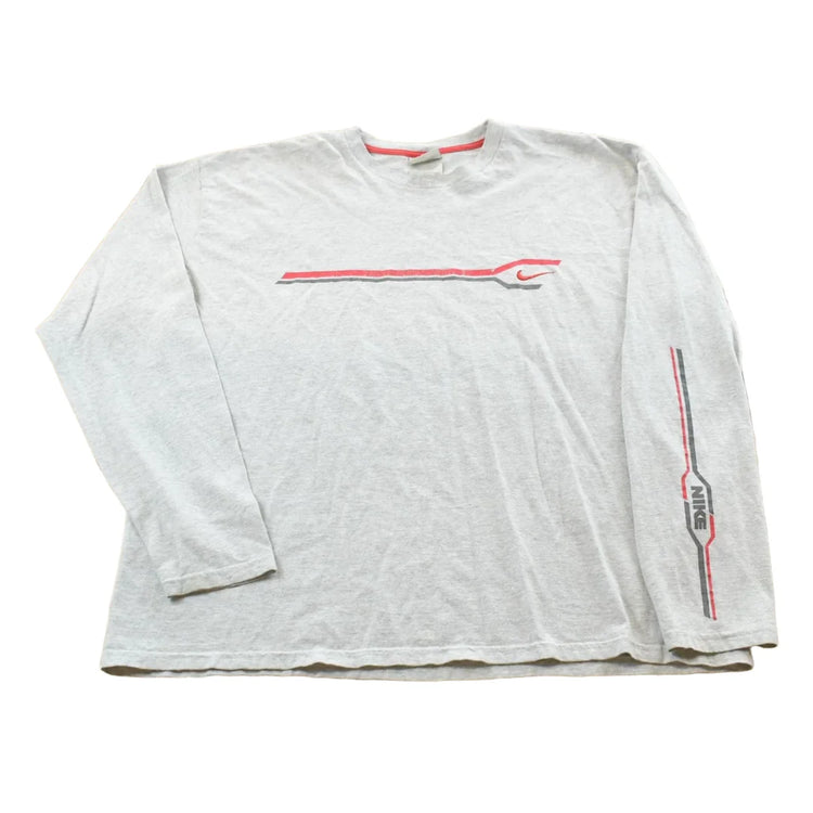 Vintage Y2K Nike Embroidered Logo Long Sleeve Shirt Men's XL from propervintagecanada