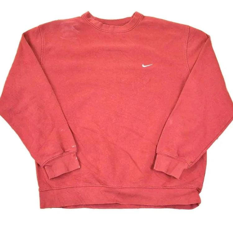 Vintage Y2K Nike Embroidered Mini Swoosh Crewneck Sweatshirt Men's L / 2000s Nike Sweater / Athletic Streetwear from propervintagecanada