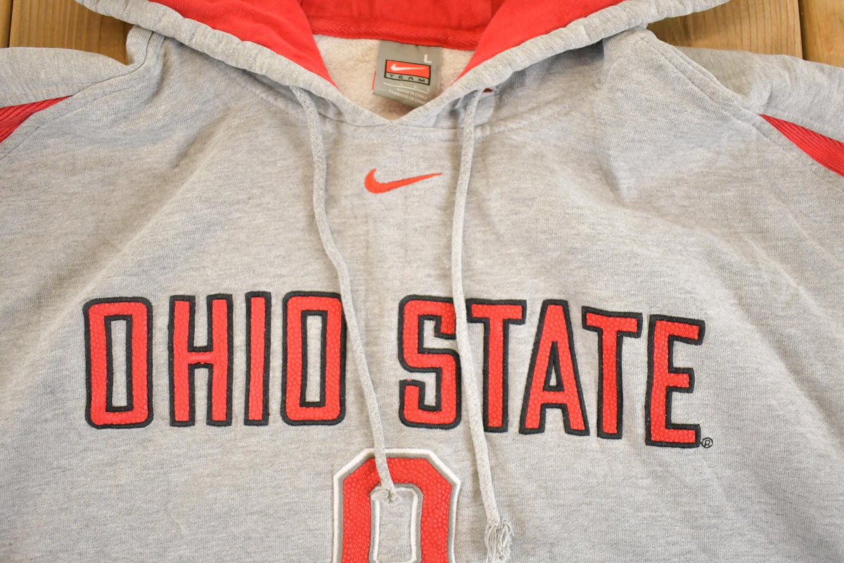 Vintage Y2K Nike Middle Swoosh Ohio State Hoodie Sweatshirt Men's Men's Large from propervintagecanada