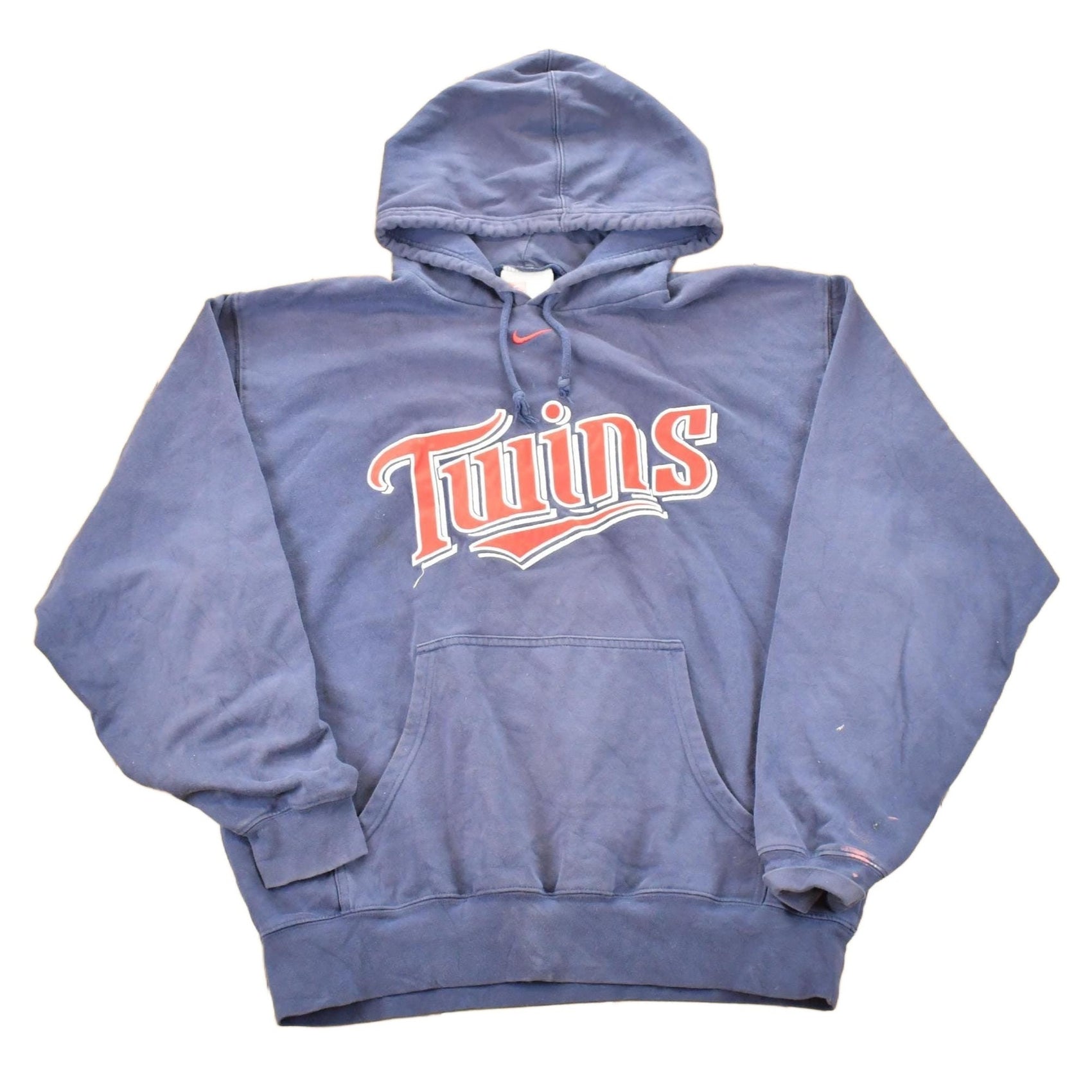 Vintage Y2K Nike Minnesota Twins MLB Embroidered Hooded Sweatshirt Men's L from propervintagecanada