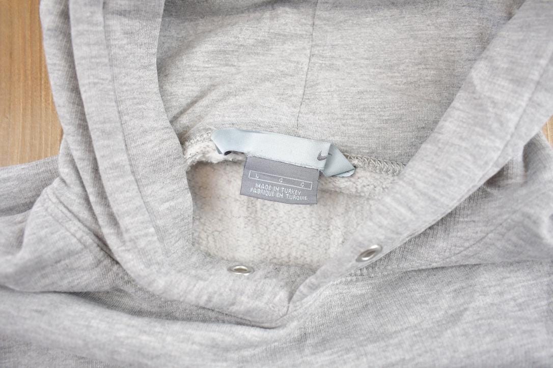 Vintage Y2K Nike Spell Out Logo Hoodie Men's Large from propervintagecanada