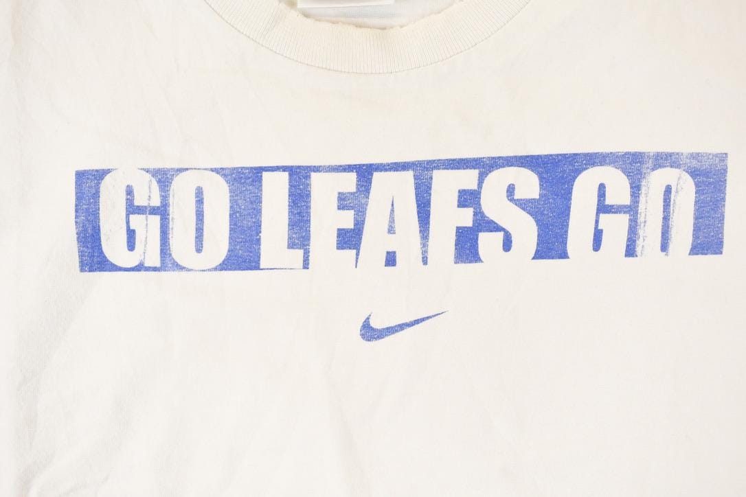 Vintage Y2K Nike Toronto Maple Leafs NHL Go Leafs Go Souvenir Hockey T-Shirt Men's XL from propervintagecanada
