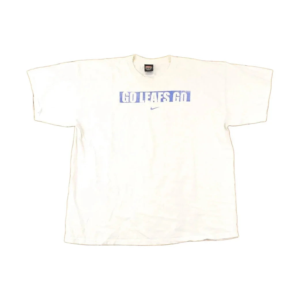 Vintage Y2K Nike Toronto Maple Leafs NHL Go Leafs Go Souvenir Hockey T-Shirt Men's XL from propervintagecanada