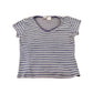 Vintage Y2K No Boundaries Purple Striped V-Neck T-Shirt Youth XL from propervintagecanada