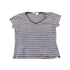 Vintage Y2K No Boundaries Purple Striped V-Neck T-Shirt Youth XL from propervintagecanada