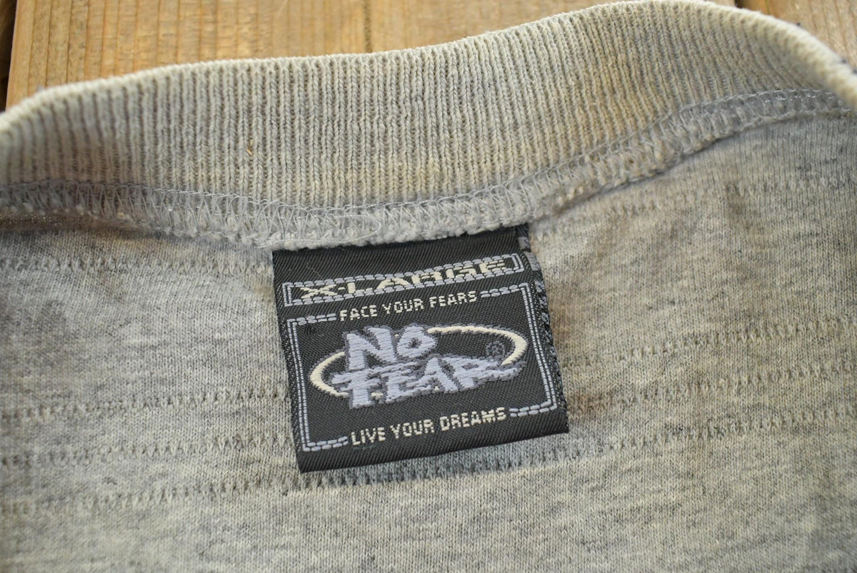 Vintage Y2K No Fear Textured Striped T-Shirt Mens XL from propervintagecanada