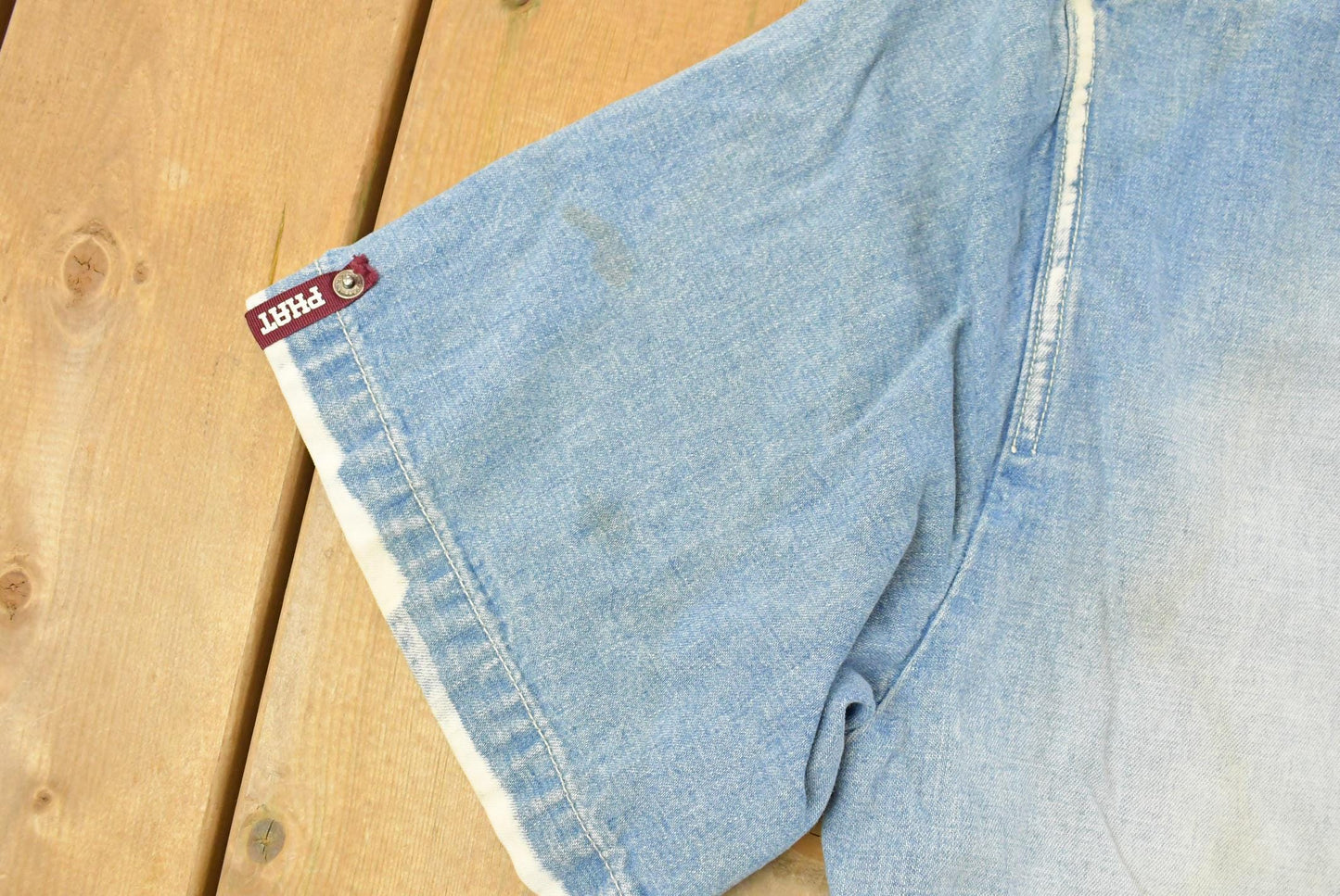 Vintage Y2K Phat Farm Denim Short Sleeve Button Up Shirt Men's XL / Vintage Hip Hop / Embroidered from propervintagecanada