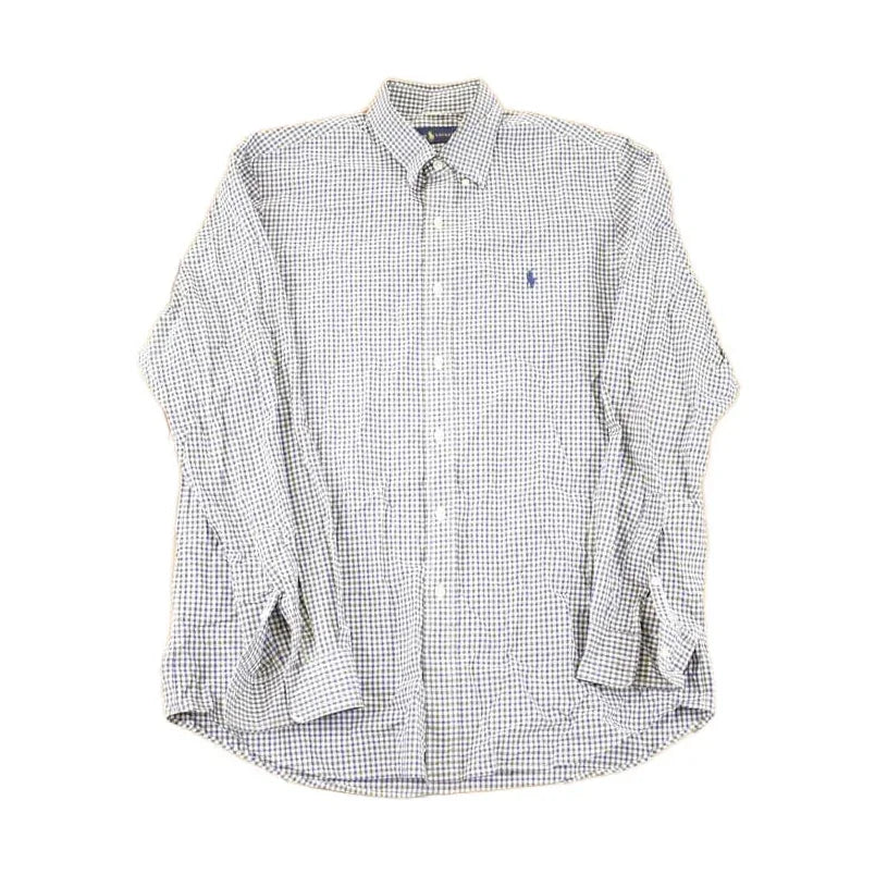 Vintage Y2K Polo By Ralph Lauren Plaid Button Up Shirt Men's L from propervintagecanada