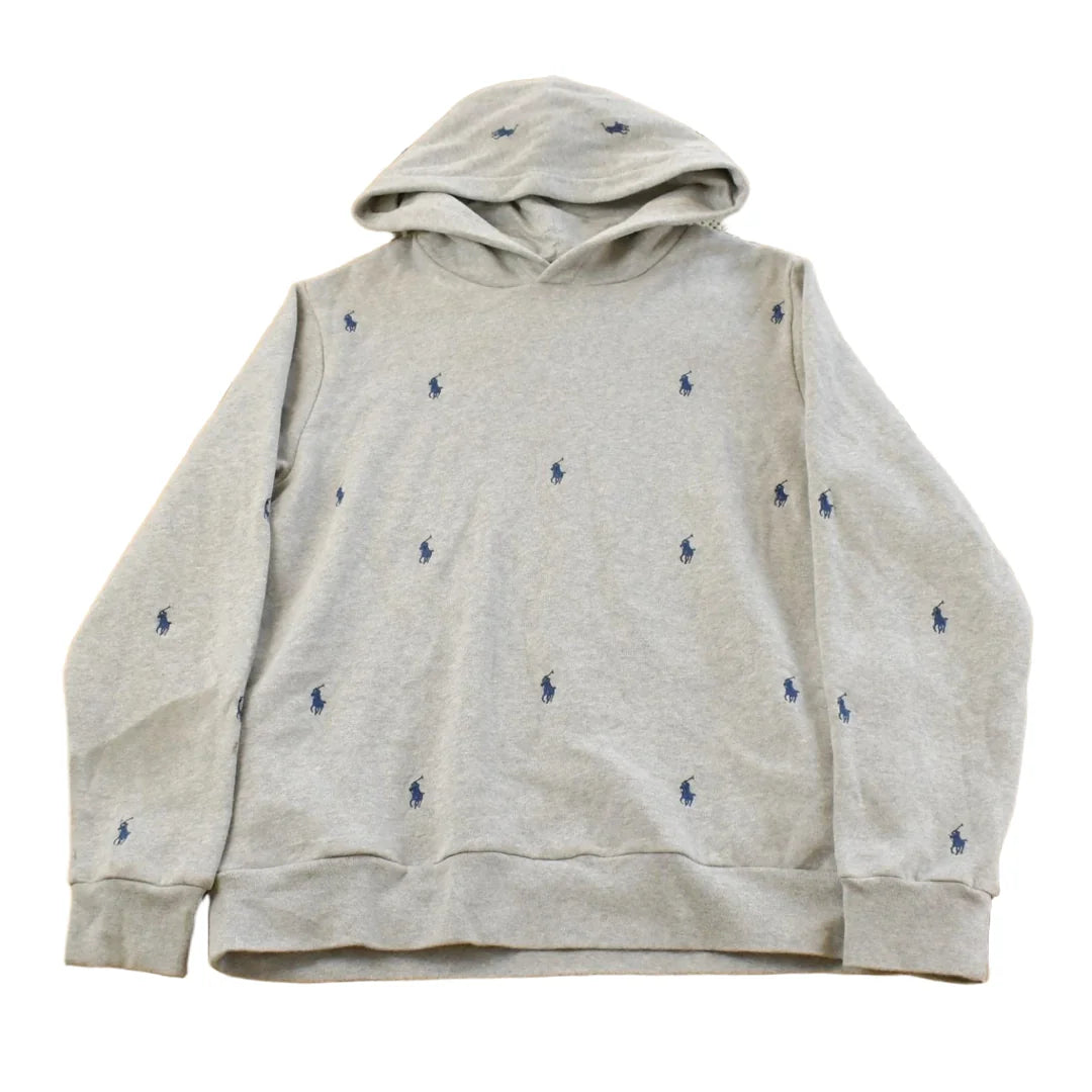 Vintage Y2K Polo Ralph Lauren All Over Print Hoodie Youth XL from propervintagecanada