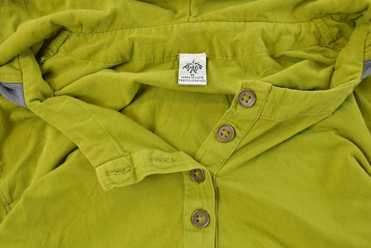 Vintage Y2K Prana Hooded Henley Shirt Women's M from propervintagecanada