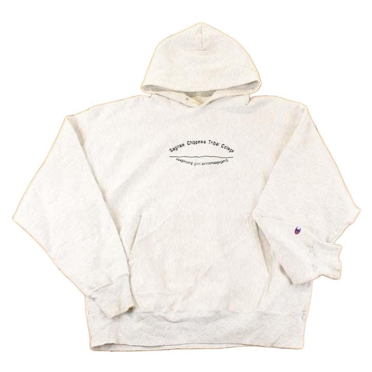 Vintage Y2K Premium Champion Reverse Weave Saginaw College Hoodie Sweatshirt Mens XL from propervintagecanada
