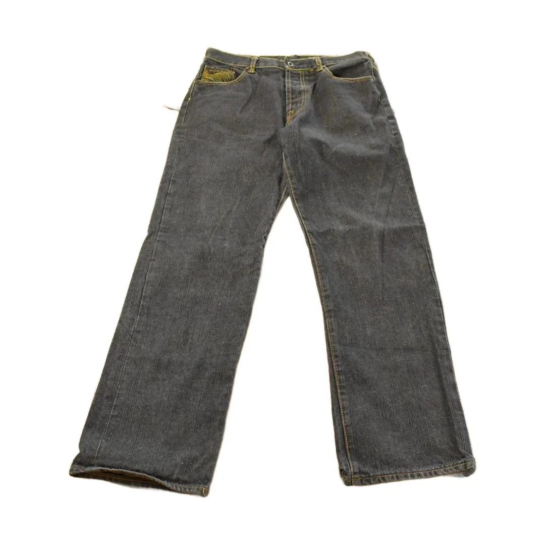 Vintage Y2K Red Monkey Company RMC Embroidered Jeans Men's 33 x 33 from propervintagecanada