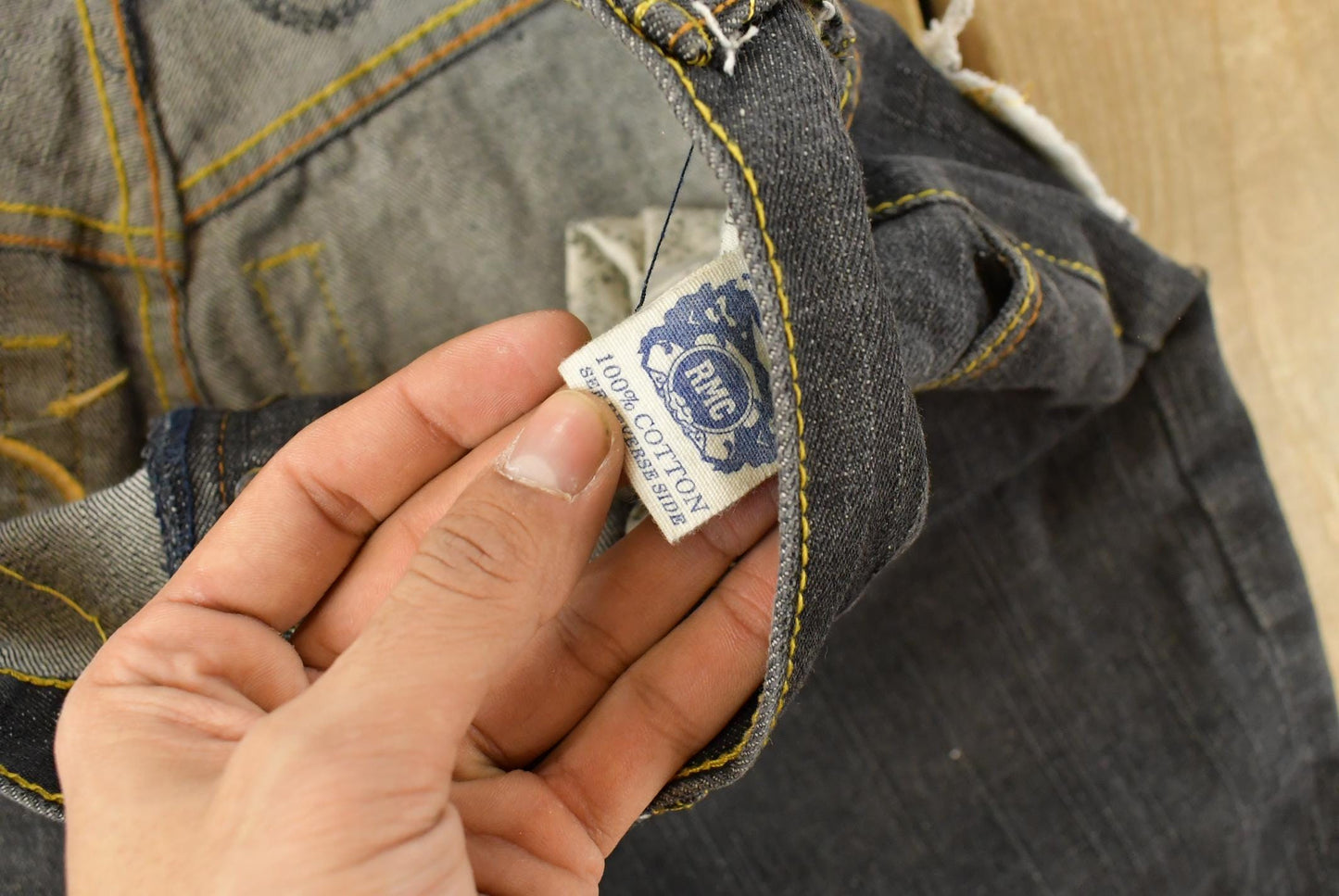 Vintage Y2K Red Monkey Company RMC Embroidered Jeans Men's 33 x 33 from propervintagecanada