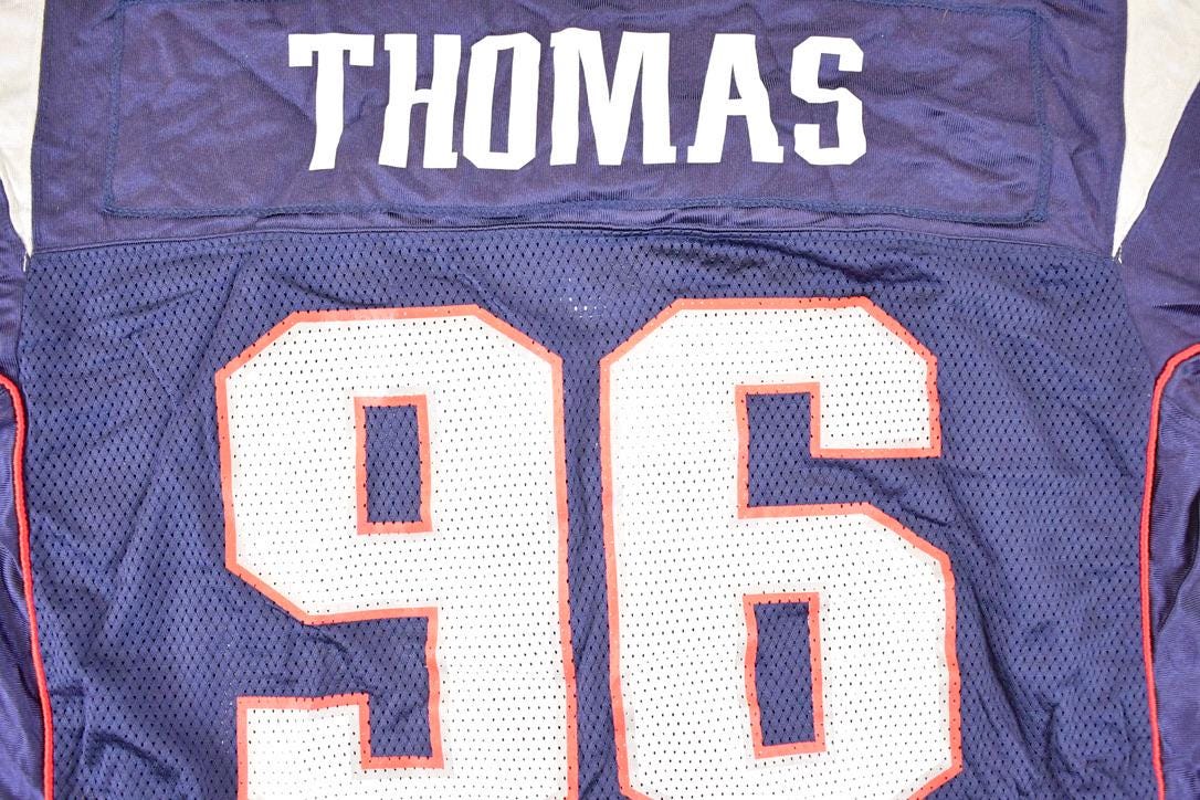 Vintage Y2K Reebok New England Patriots Adalius Thomas NFL Jersey Men's L from propervintagecanada