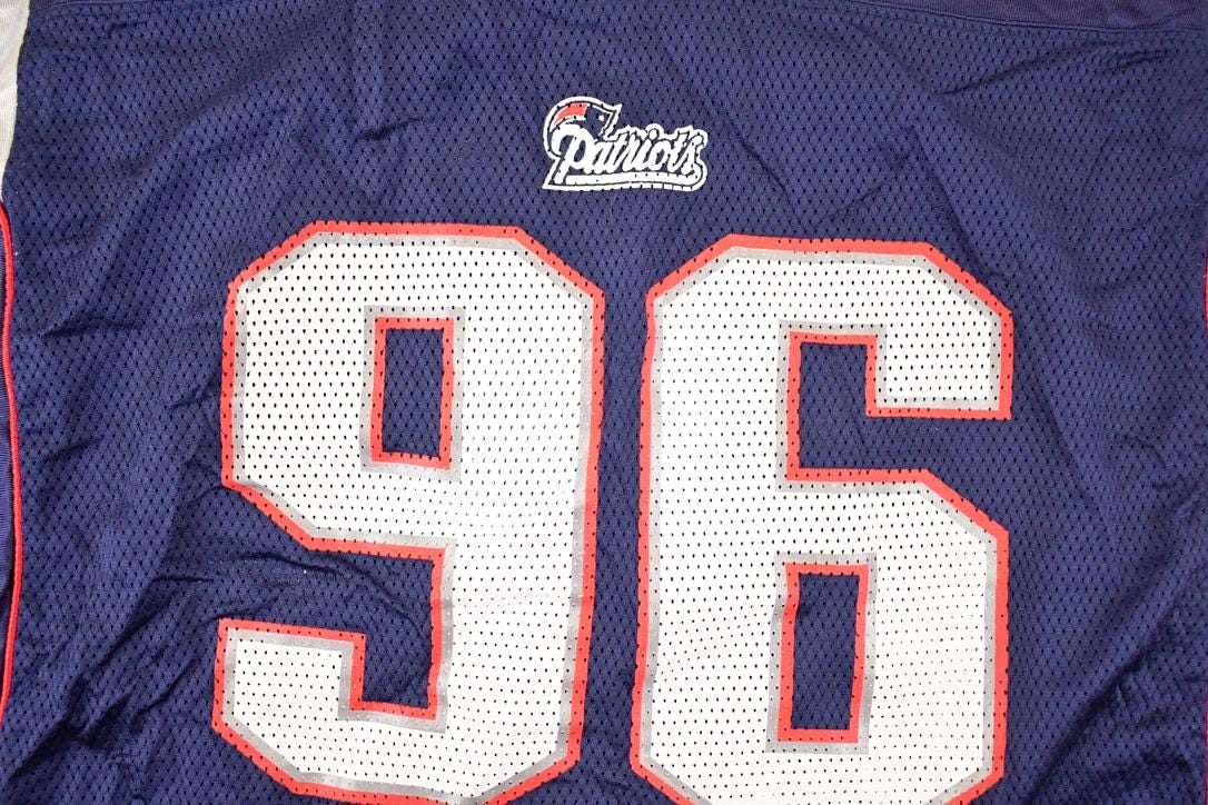 Vintage Y2K Reebok New England Patriots Adalius Thomas NFL Jersey Men's L from propervintagecanada