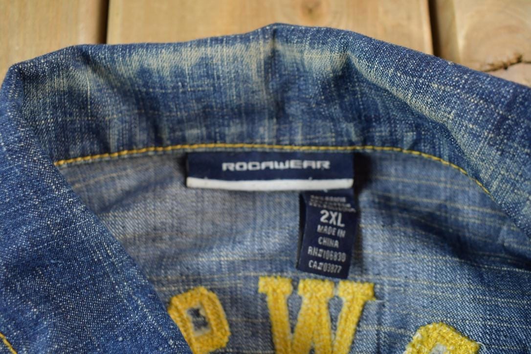 Vintage Y2k Rocawear Denim Jean Jacket Men's 2XL from propervintagecanada