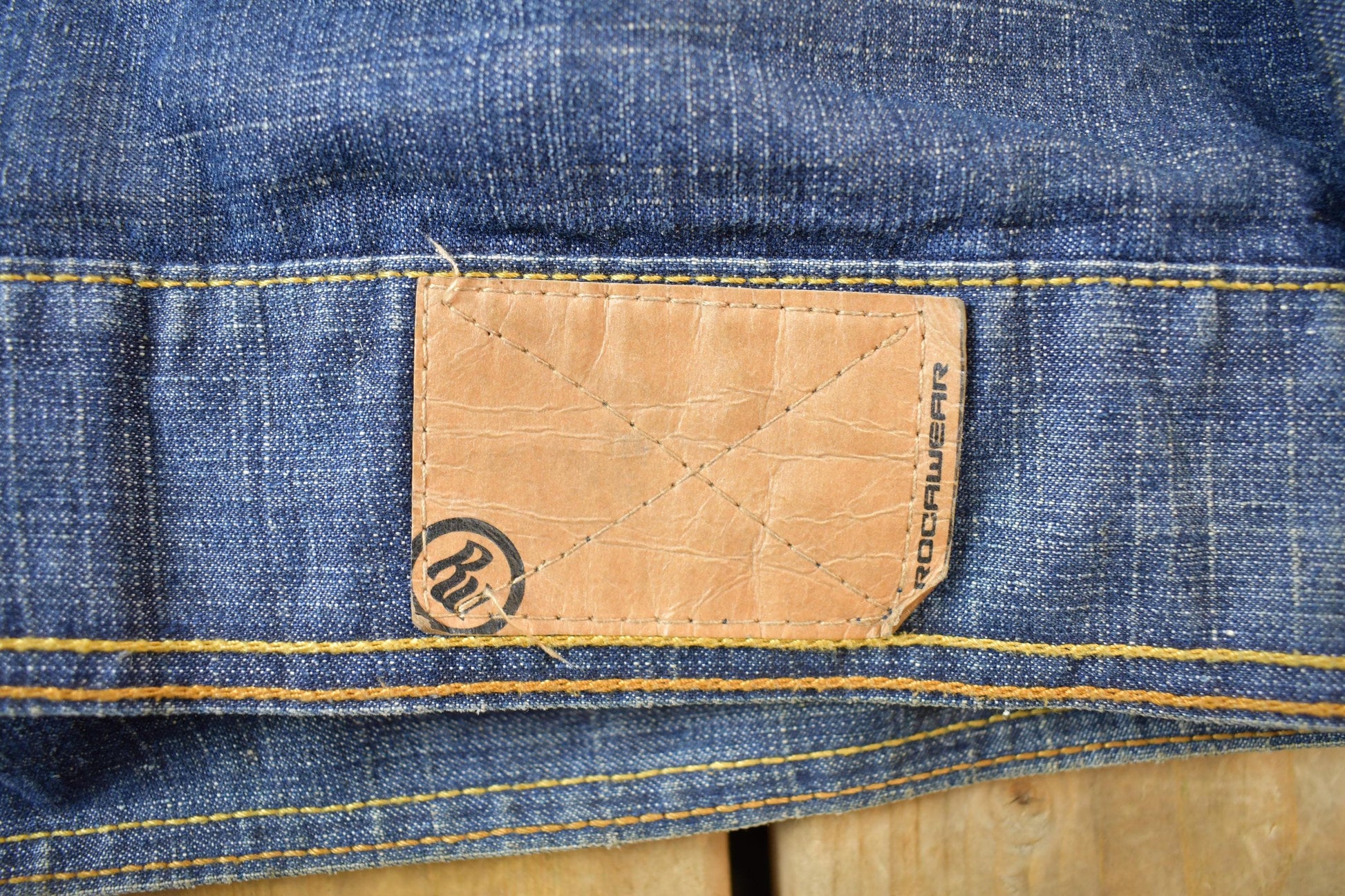 Vintage Y2K Rocawear Faded Jean Jacket Men's Large from propervintagecanada