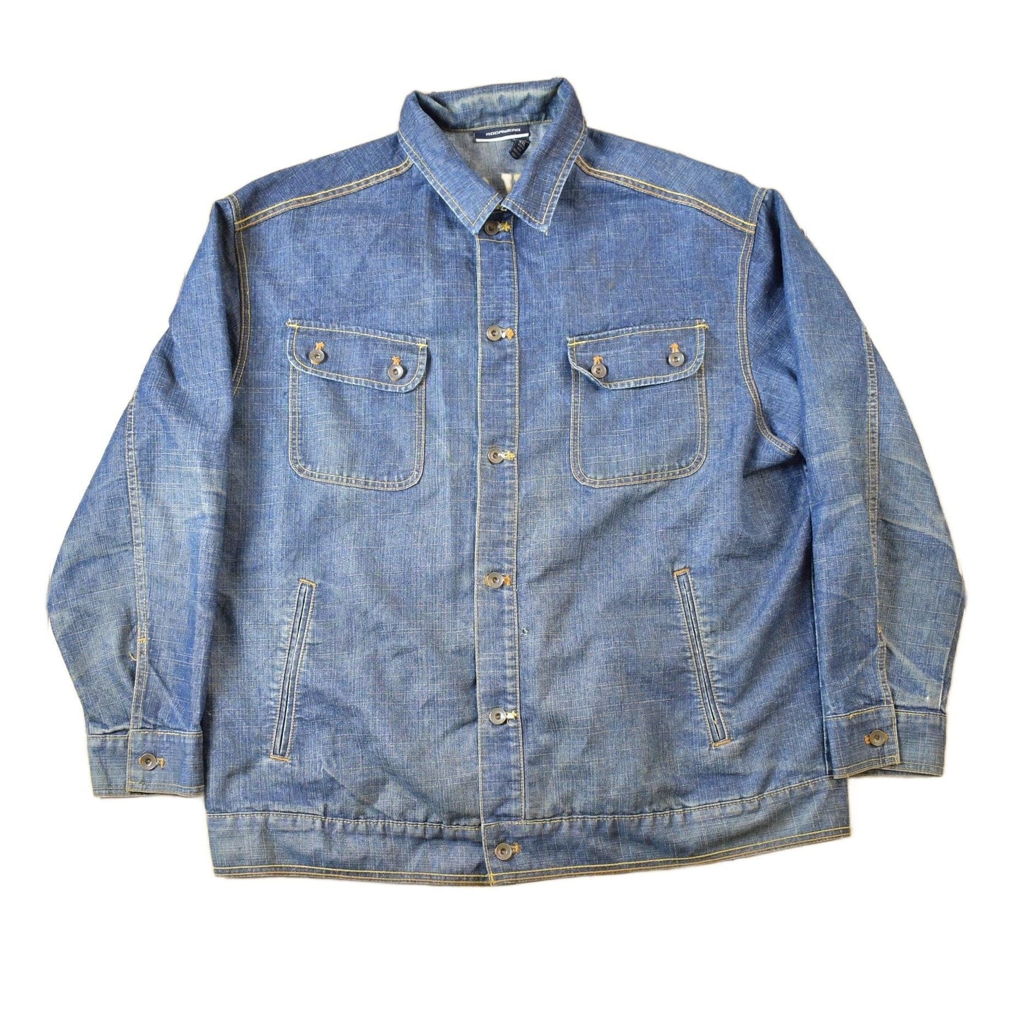 Vintage Y2K Rocawear Faded Jean Jacket Men's Large from propervintagecanada