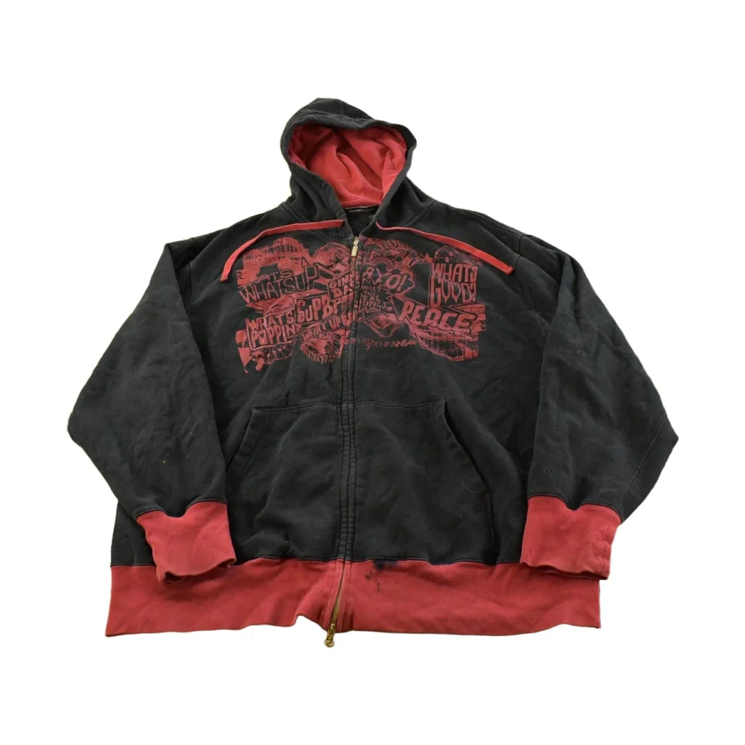 Vintage Y2K Rocawear Full Zip Hoodie Sweatshirt Men's XXL from propervintagecanada
