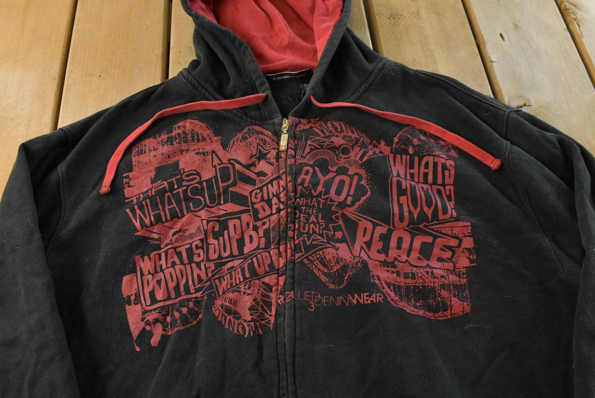 Vintage Y2K Rocawear Full Zip Hoodie Sweatshirt Men's XXL from propervintagecanada