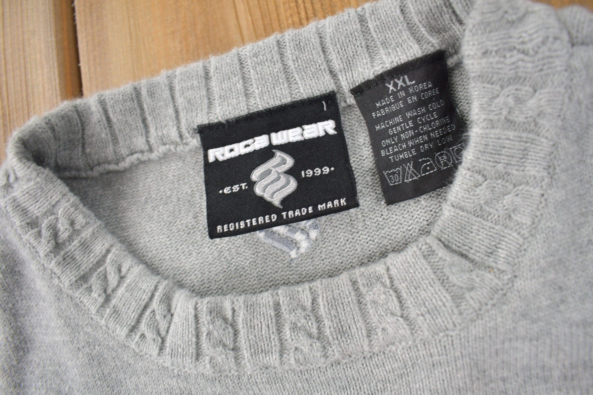 Vintage Y2K Rocawear Knit Crewneck Men's 2XL from propervintagecanada