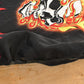 Vintage Y2K Rockhouse Roadhouse Flaming Skulls AOP Thrashed Button Up Shirt Men's XL from propervintagecanada