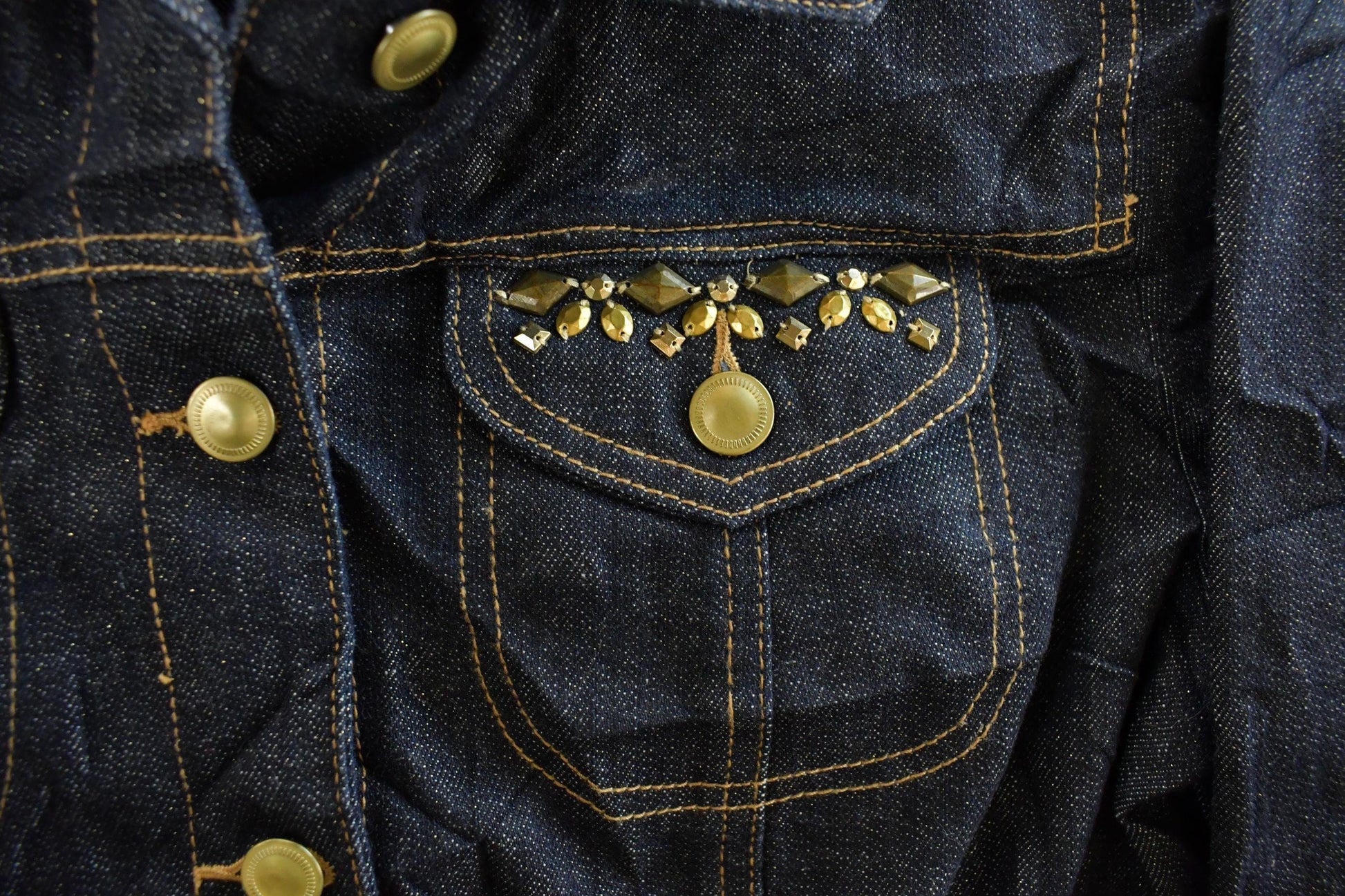 Vintage Y2K Ruby Rd Denim Shirt Jacket Women's Small from propervintagecanada
