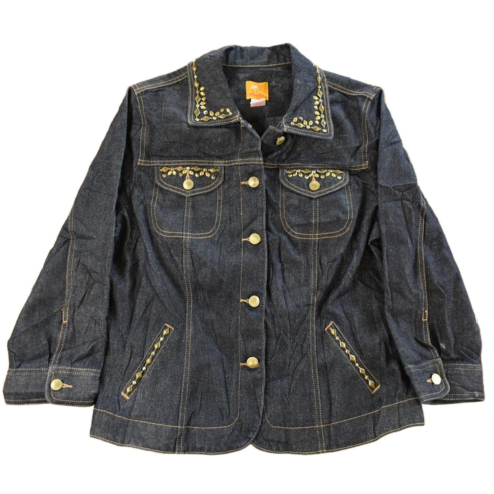 Vintage Y2K Ruby Rd Denim Shirt Jacket Women's Small from propervintagecanada