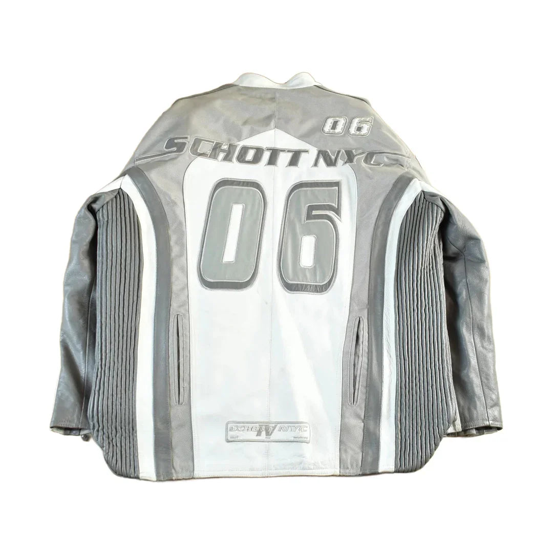 Vintage Y2K Schott Motorcycle Leather Jacket Men's 2XL from propervintagecanada