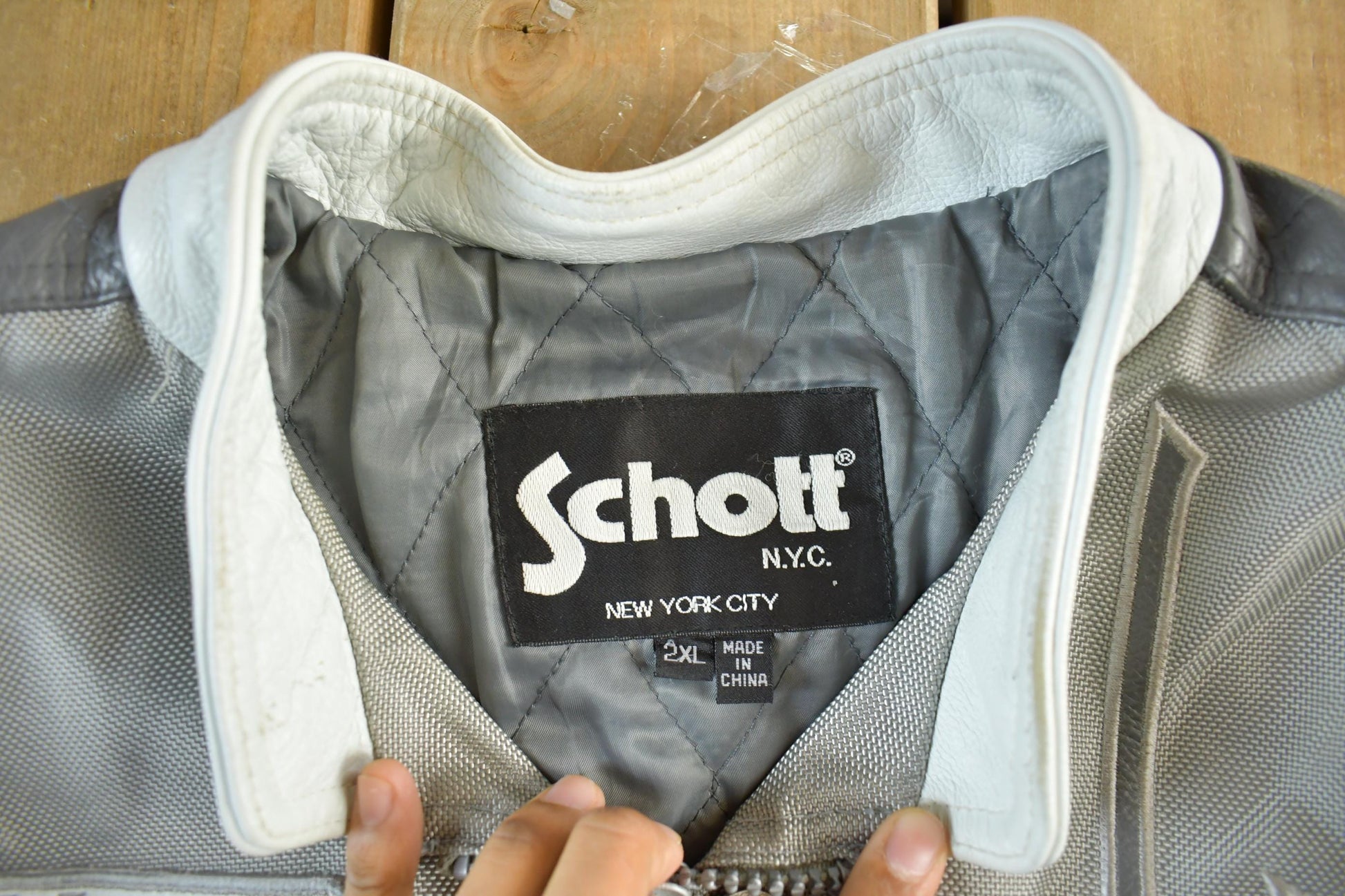Vintage Y2K Schott Motorcycle Leather Jacket Men's 2XL from propervintagecanada