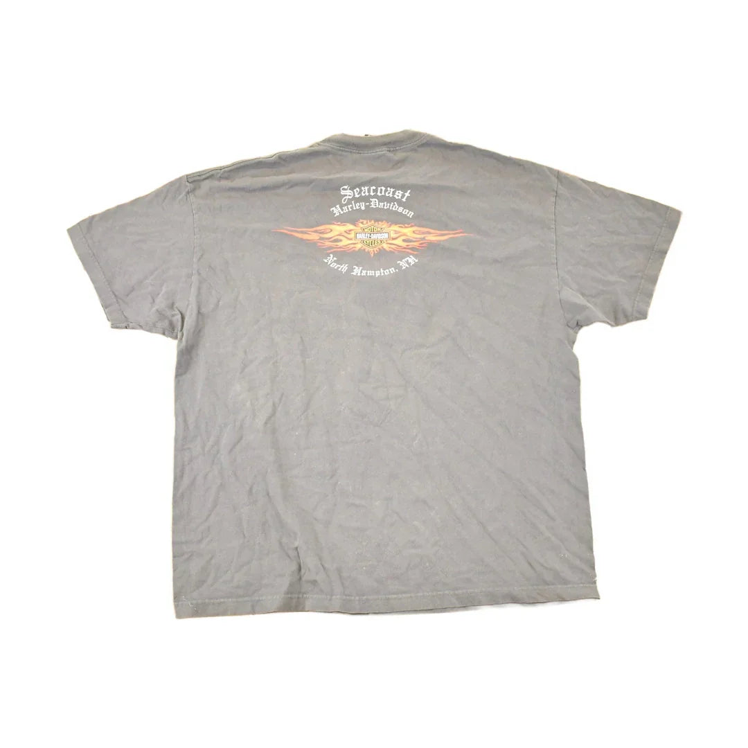 Vintage Y2K Seacoast Harley Davidson Motorcycles Biker T-Shirt Men's XL from propervintagecanada