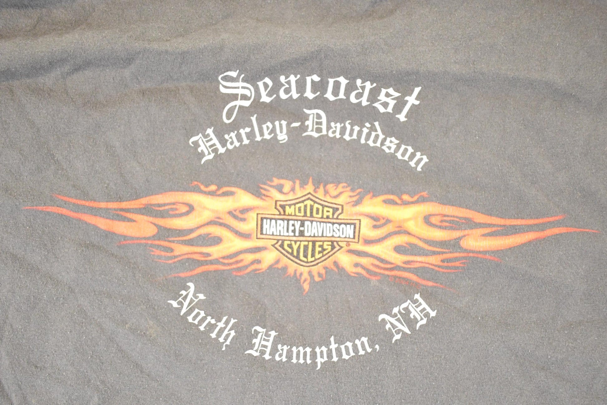 Vintage Y2K Seacoast Harley Davidson Motorcycles Biker T-Shirt Men's XL from propervintagecanada