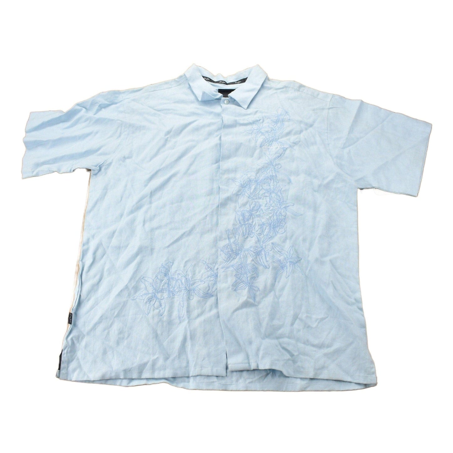Vintage Y2K Sean John Embroidered Floral Button Up Shirt Men's 2XL from propervintagecanada