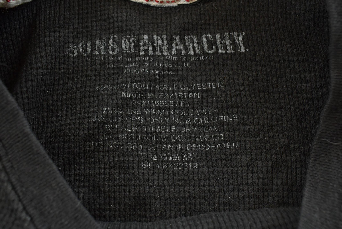Vintage Y2K Sons of Anarchy Grim Reaper Thermal Knit Long Sleeve Shirt Men's Small from propervintagecanada