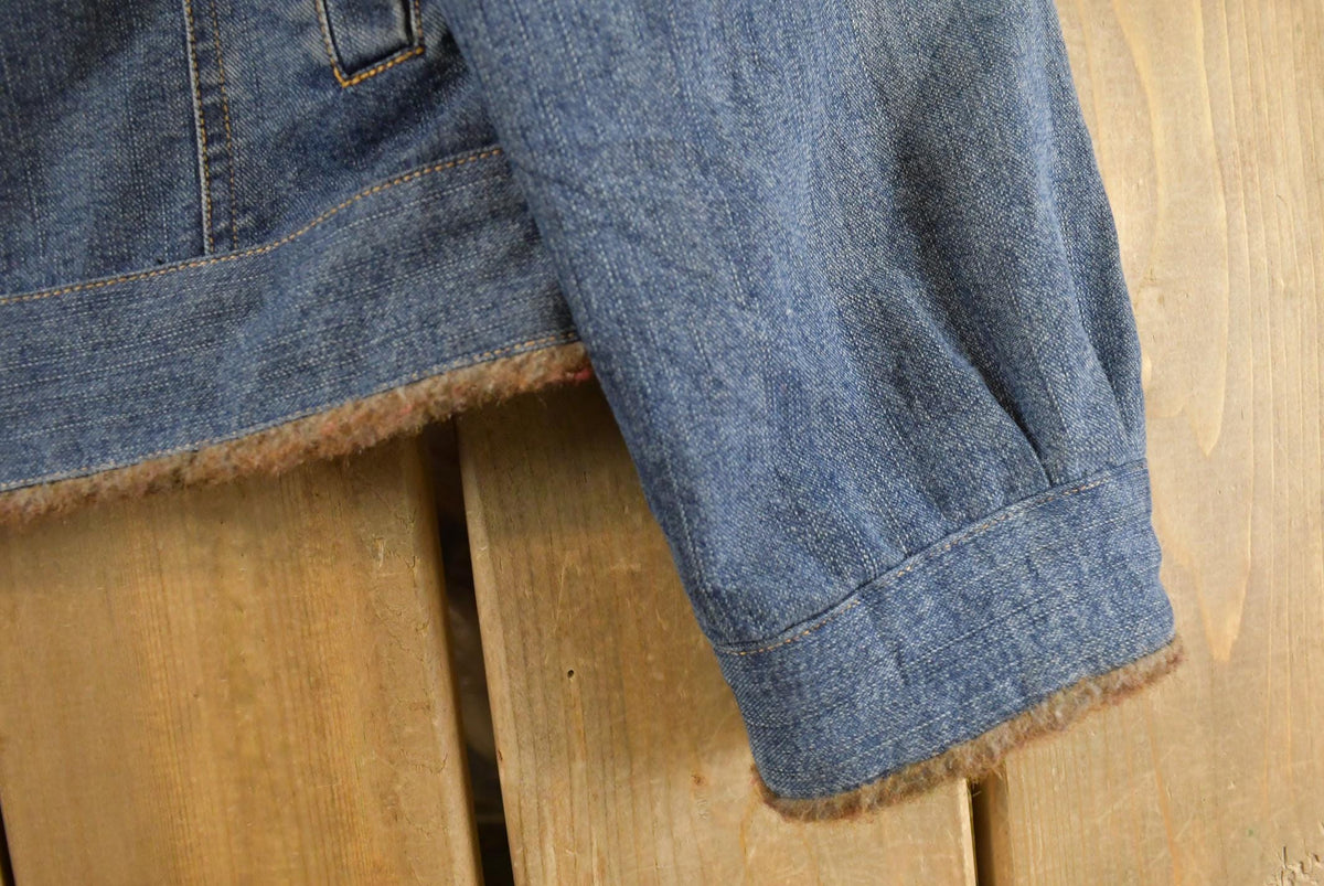 Vintage Y2K St. John's Bay Faux Fur Denim Jean Trucker Jacket Women's M from propervintagecanada