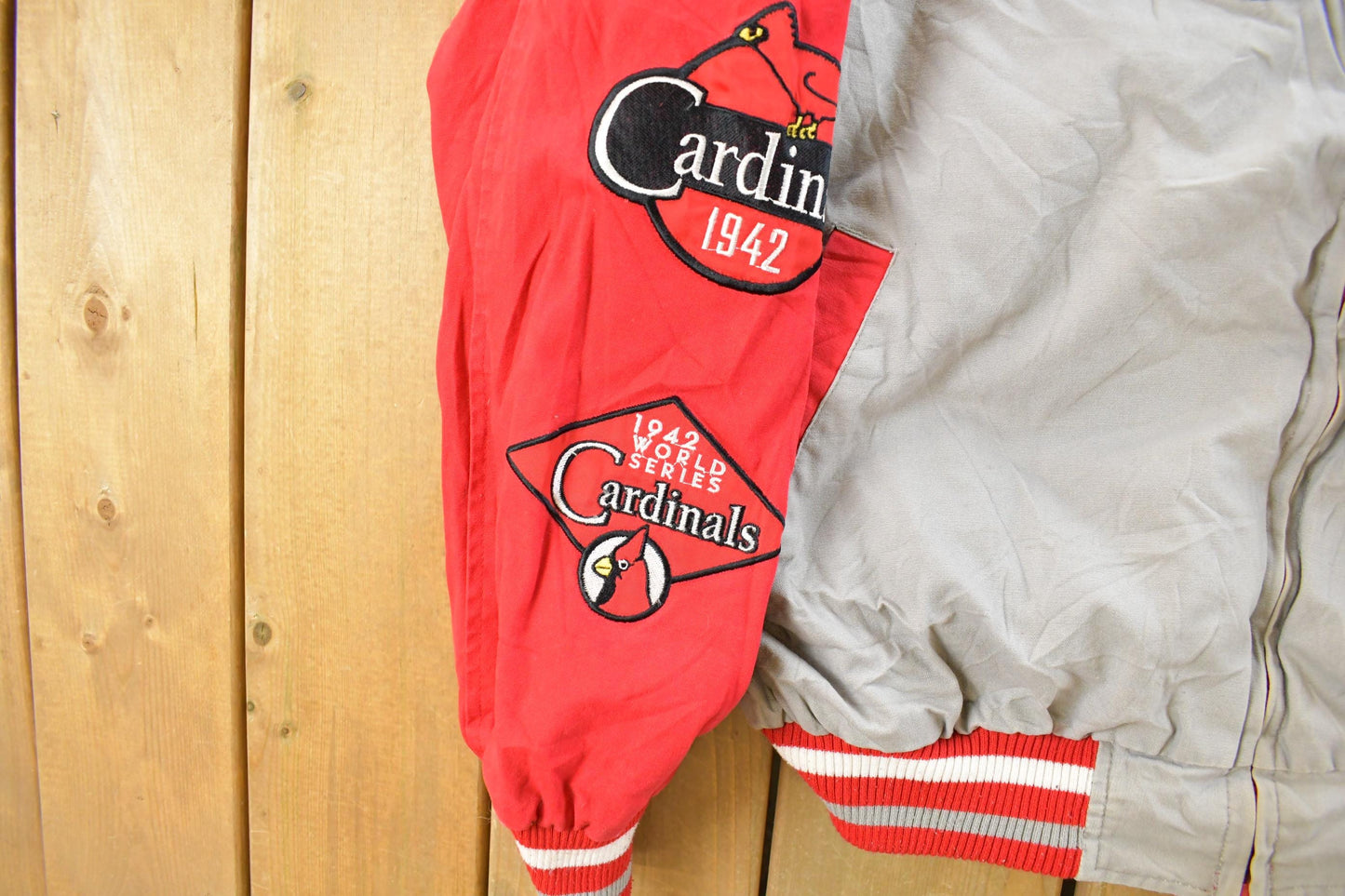 Vintage Y2K St. Louis Cardinals Reversible MLB GIII Carl Banks Bomber Jacket Men's M from propervintagecanada