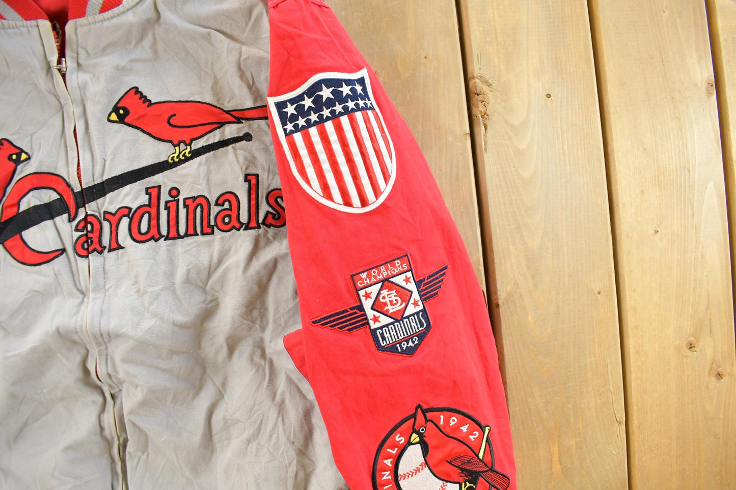Vintage Y2K St. Louis Cardinals Reversible MLB GIII Carl Banks Bomber Jacket Men's M from propervintagecanada