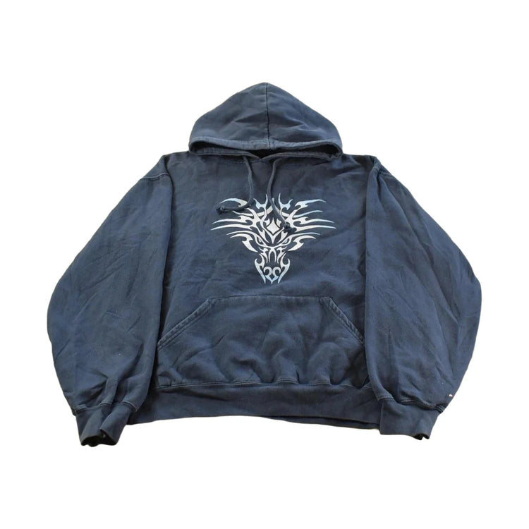 Vintage Y2K Streetwear Dragon Logo Skateboarding Hoodie Sweatshirt Men's L from propervintagecanada