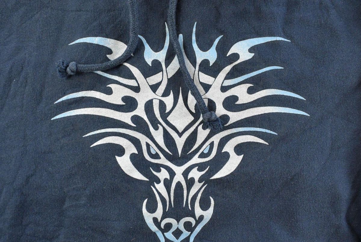 Vintage Y2K Streetwear Dragon Logo Skateboarding Hoodie Sweatshirt Men's L from propervintagecanada