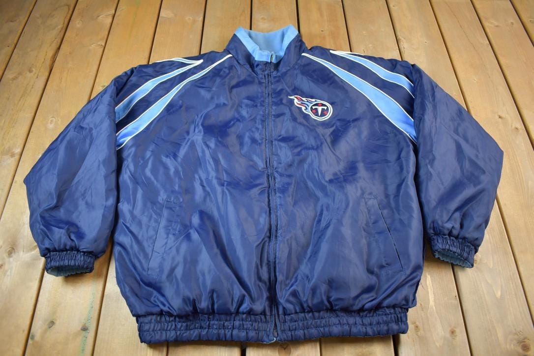 Vintage Y2K Tennessee Titans NFL Reversible Fleece Football Jacket Men's 2XL from propervintagecanada