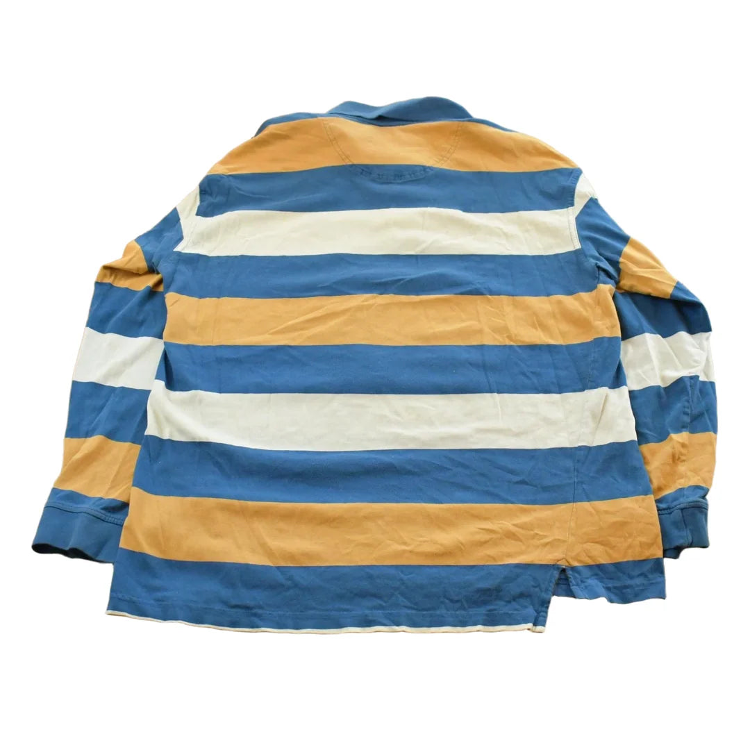 Vintage Y2K Timberland Striped Longsleeve Polo Shirt Men's L from propervintagecanada