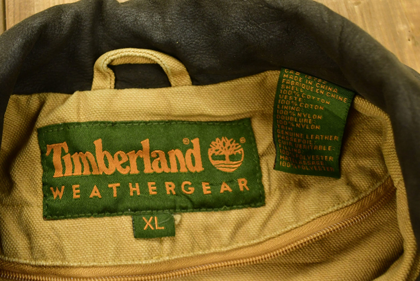 Vintage Y2K Timberland Weather Gear Beige Jacket Men's 2XL from propervintagecanada