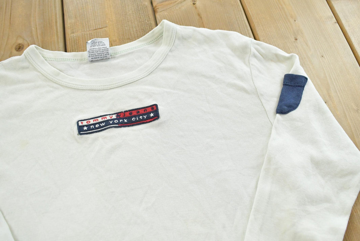Vintage Y2K Tommy Hilfiger Tommy Jeans Long Sleeved T-Shirt Womens M from propervintagecanada