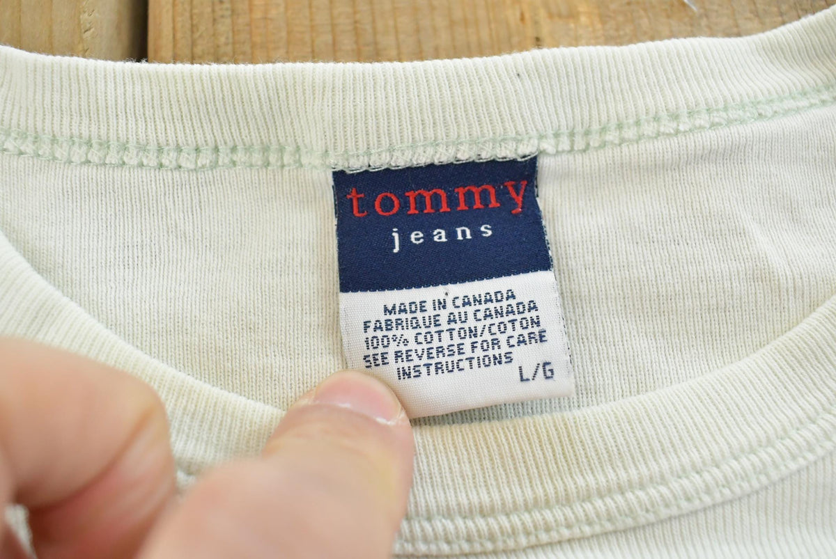 Vintage Y2K Tommy Hilfiger Tommy Jeans Long Sleeved T-Shirt Womens M from propervintagecanada