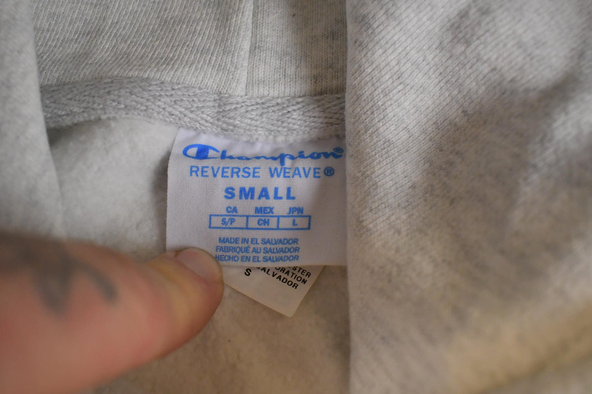 Vintage Y2K Towson Champion Reverse Weave Hoodie Sweatshirt Men's S from propervintagecanada