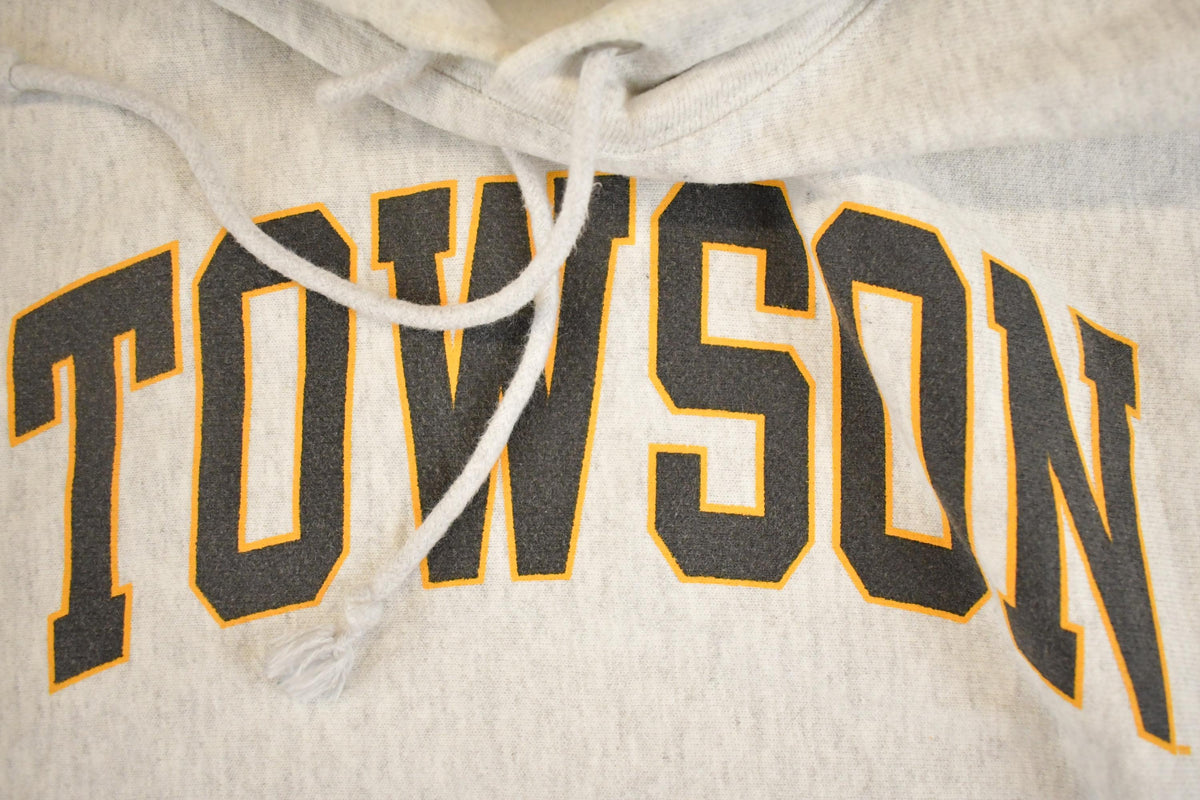 Vintage Y2K Towson Champion Reverse Weave Hoodie Sweatshirt Men's S from propervintagecanada