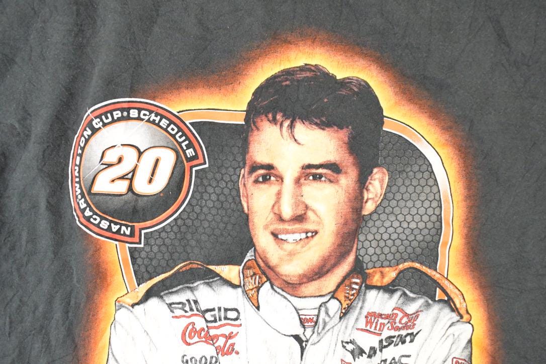 Vintage Y2K Ty Stewart Souvenir Nascar Winston Cup Travel T-Shirt Men's XL / Joe Gibbs Destination Shirt / 2000s Racing Graphic Tee from propervintagecanada